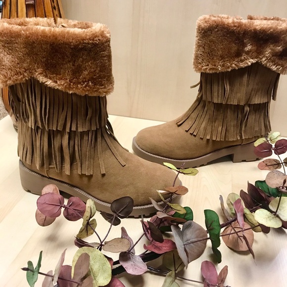 My Go To Tassel Camel Fringe Boots